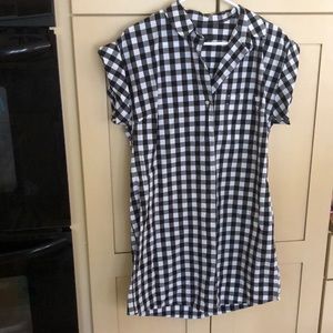 J.Crew black and white checkered dress size M